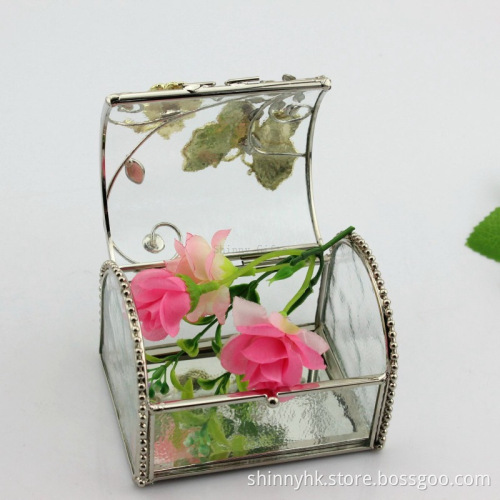 Shinny Gifts Butterfly Glass Jewelry Boxes